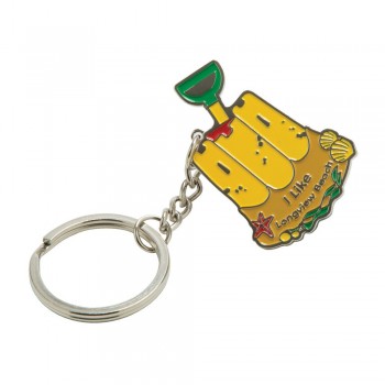 Stamped Iron Soft Enamel Keyring 60mm