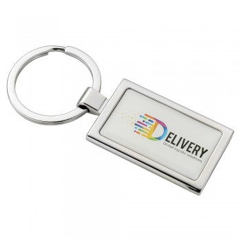 Rectangular Alloy Injection Keyring UK Stock