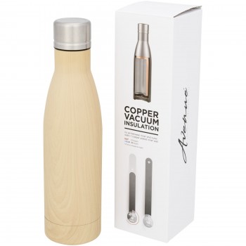 Vasa wood copper vacuum insulated bottle