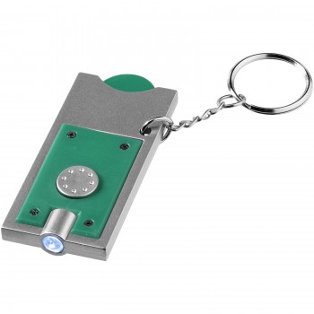 Allegro LED keychain light with coin holder