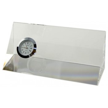 Bevelled Crystal Desk Clock