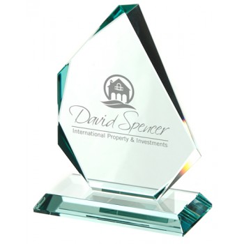 Medium Jade Green Trophy Award Prism