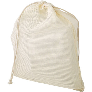 Organic cotton drawstring mesh bag