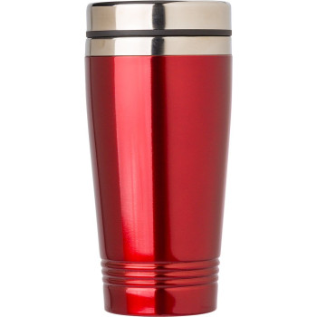 Stainless steel double walled drinking mug 450ml