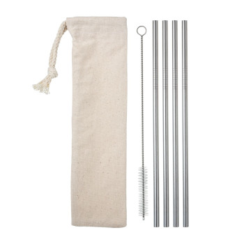 Set of 4 Stainless Steel Straws