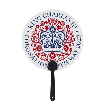 Printed Coronation Paddle Fan