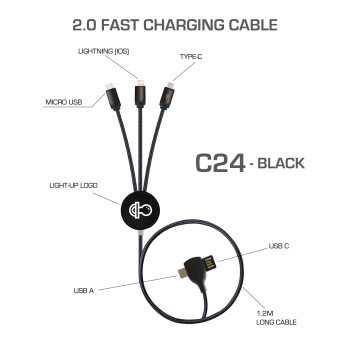 Long Multi-Charging Cable 1.2m