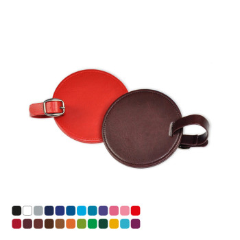 Round Bag Tag In Belluno Vegan PU