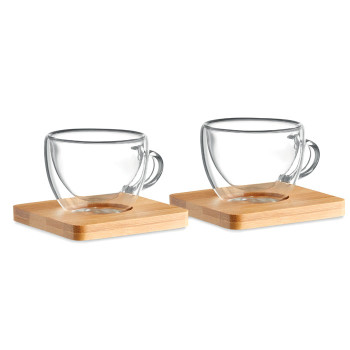 Set Of 2 Double Wall Espresso Glasses