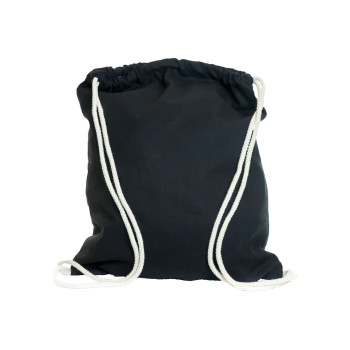 Black Cotton Drawsting Bag