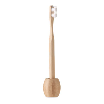 Bamboo Toothbrush With Stand