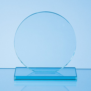 10cm x 10mm Jade Glass Circle Award