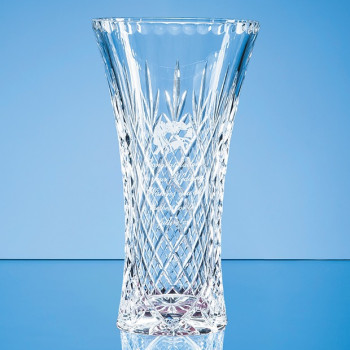 25.5cm Lead Crystal Panelled Flared Vase