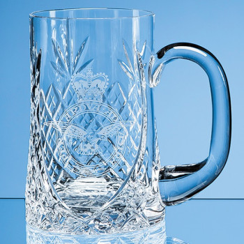 0.595ltr Lead Crystal Sloped Panel Tankard