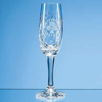 165ml Glencoe Lead Crystal Panel Champagne Flute