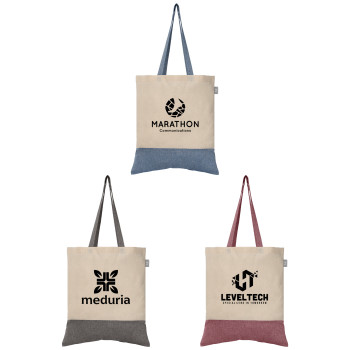 Quebec 140 gsm Two-Tone Recycled Cotton Tote