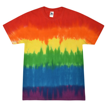 Rainbow Tie-Dye Pre-shrunk 100% Heavyweight Cotton T-Shirt