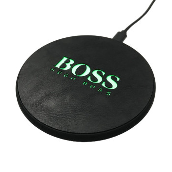 LED Light Up Leather Wireless Charging Pad