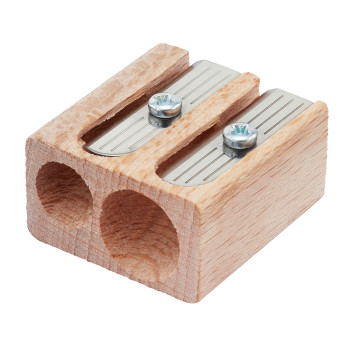 Green & Good Double Pencil Sharpener - Sustainable Timber