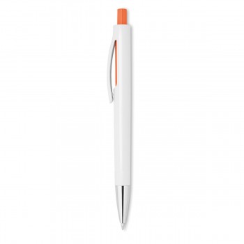 Push button pen with white ba