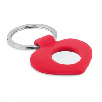 Silicone key ring with token