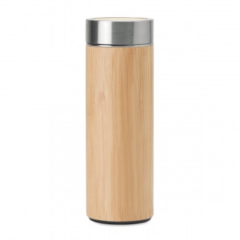 Double Wall Bamboo Flask 400ml