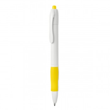 Ball pen with rubber grip