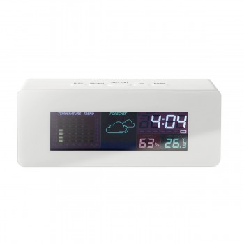 Indoor weather station clock