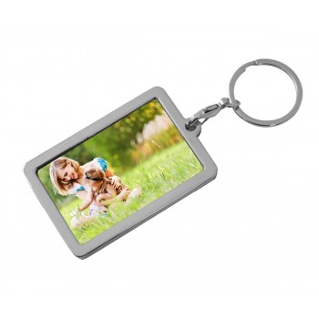 Brushed nickel Metal Keyring