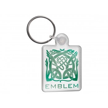 Single sided metal keyrings