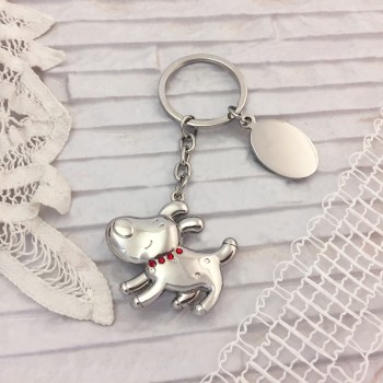 Doggy keyring With Diamante Collar