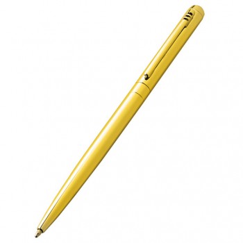 Slim Ballpoint Pen - Gold - with Soft Touch in Cube Aluminium Box