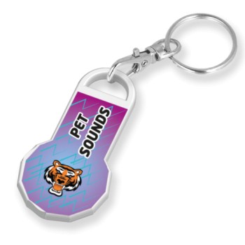 NEW £ Trolley Stick Coin Keyring