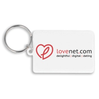 55mm Rectangular Keyring