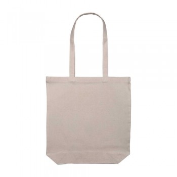 Natural 8oz Long Handled Canvas Shopper (Full Gusset)