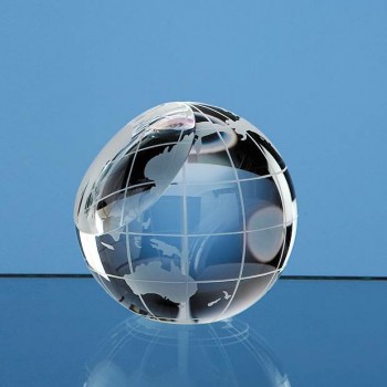 6cm Optical Crystal Globe Paperweight