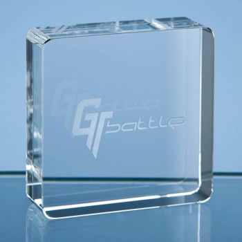 Optical Crystal Square Paperweight