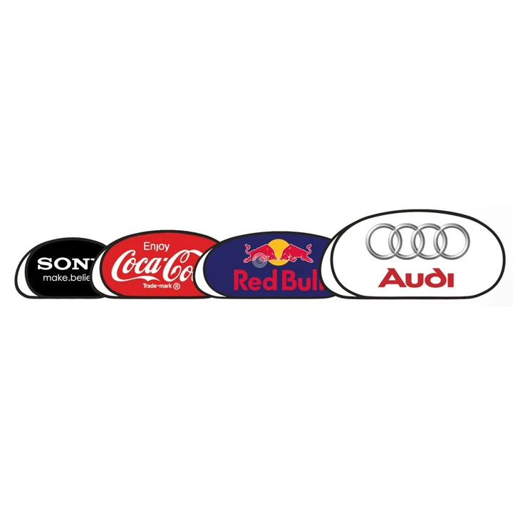 Oval Pop Up Advertising Banner Size 250 X 100 Cm