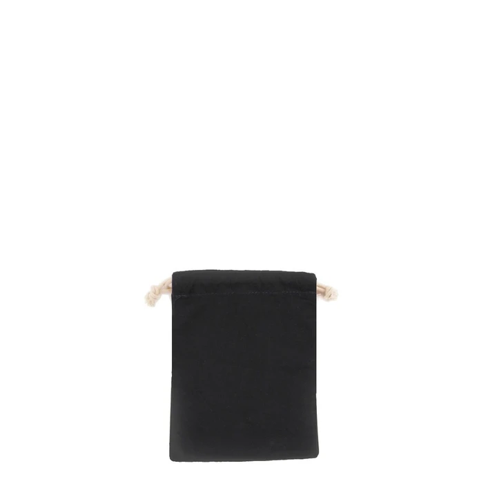 Medium Black Drawstring Pouch 5oz