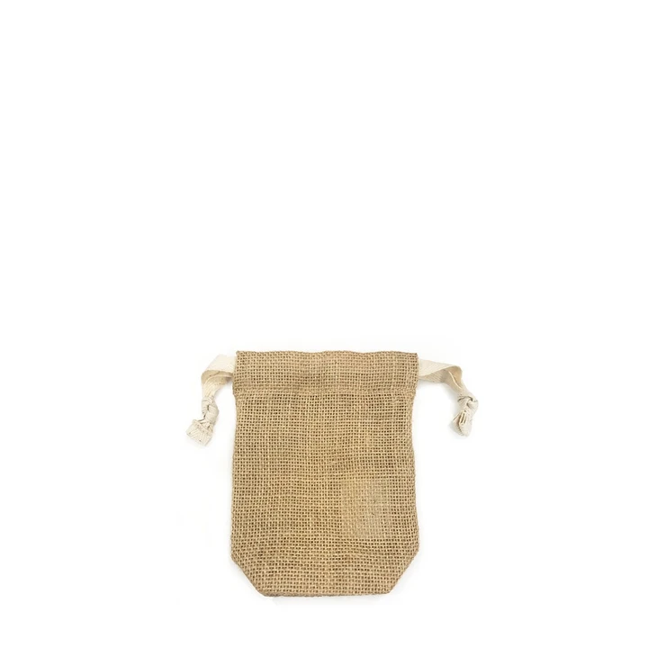 Small Jute Drawstring Pouch