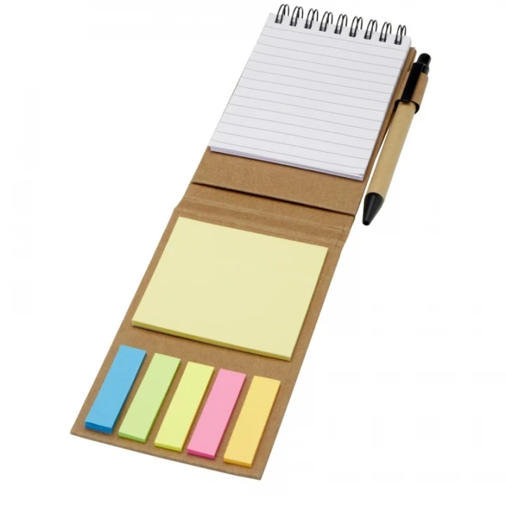 Flipper Sticky Notepad With Ballpoint Pen (black ink)