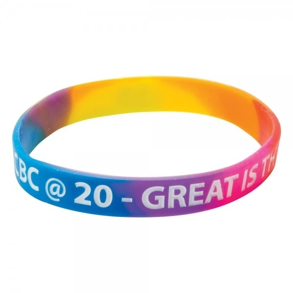 Rainbow Silicone Wristbands Child Size