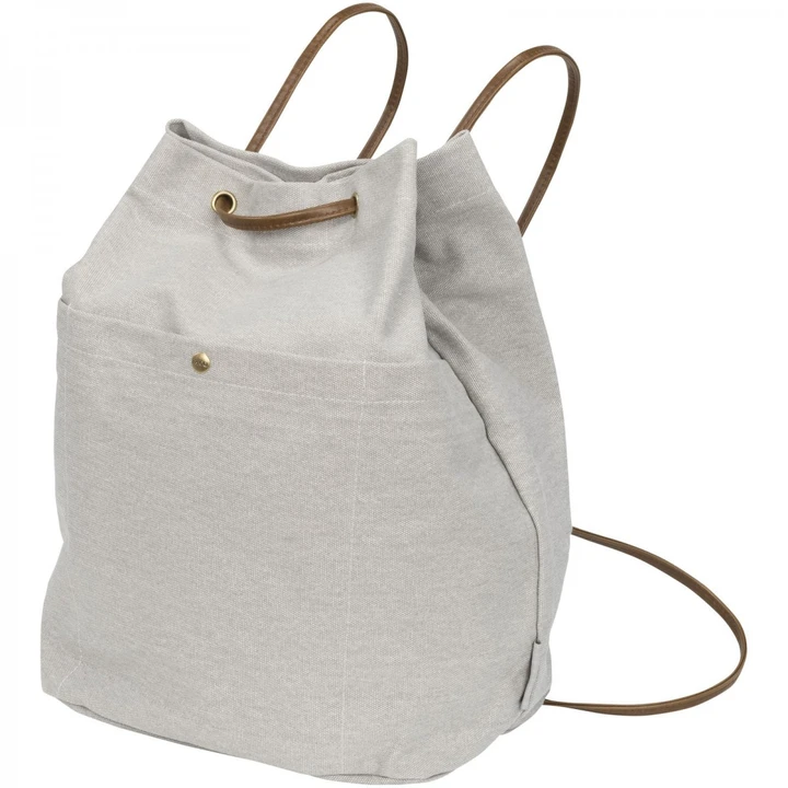 Harper cotton canvas drawstring backpack