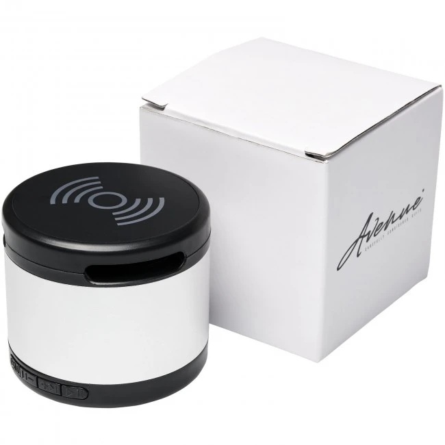 Jones metal Bluetooth® speaker with wireless charging pad