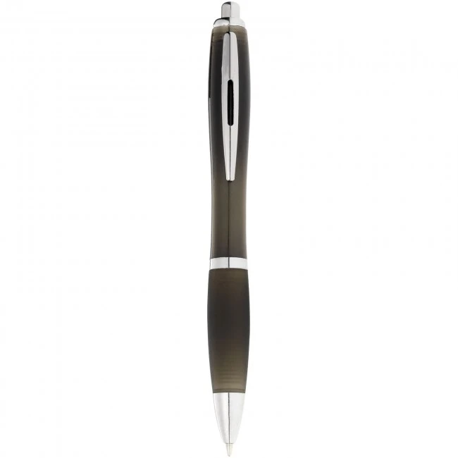 Nash ballpoint pen with coloured barrel and black grip