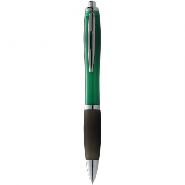 Nash ballpoint pen with coloured barrel and black grip