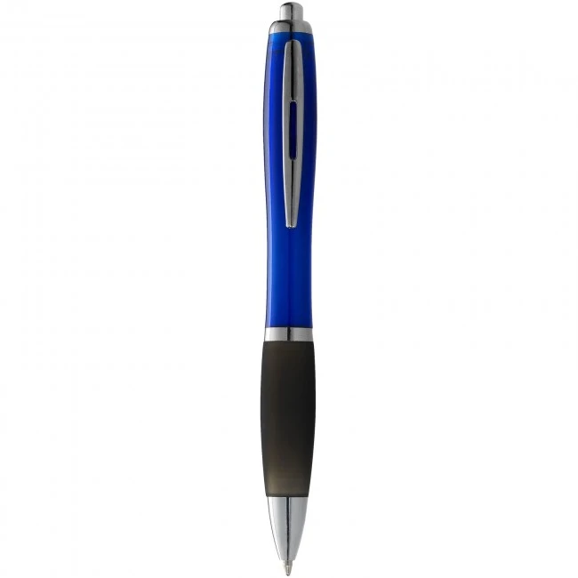 Nash ballpoint pen with coloured barrel and black grip