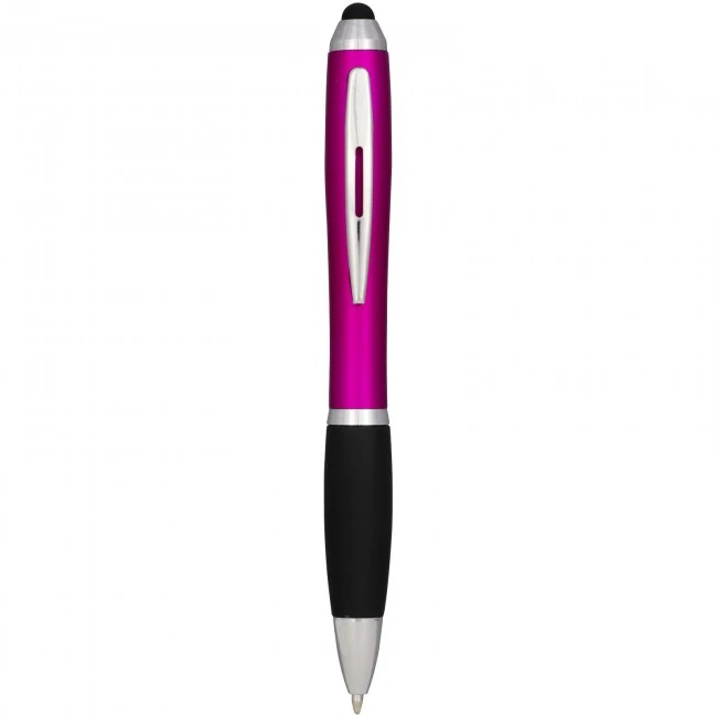 Nash coloured stylus ballpoint pen with black grip