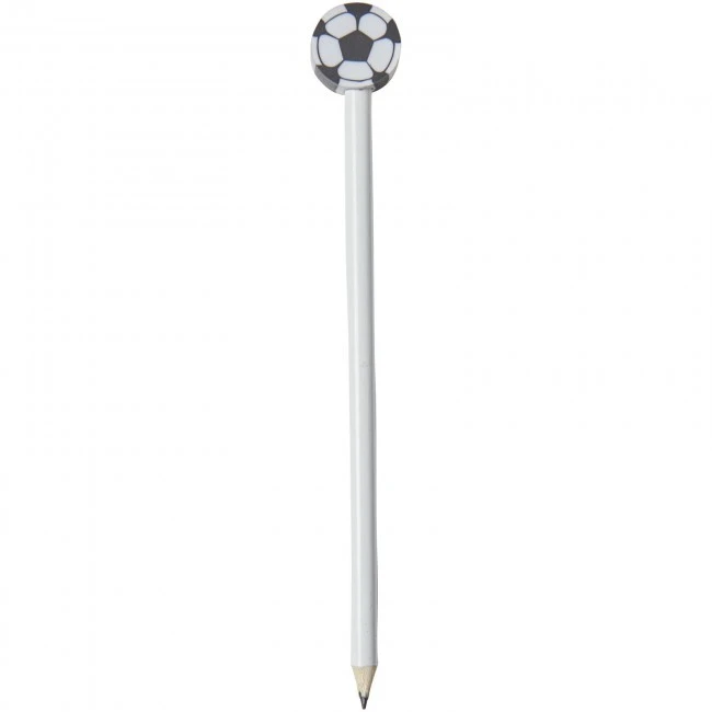 Goal pencil with football-shaped eraser