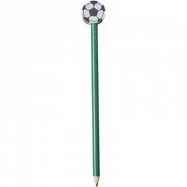 Goal pencil with football-shaped eraser